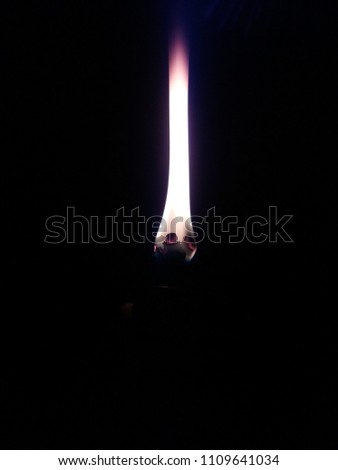Burning Oil Lamp