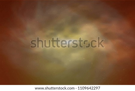 Light Orange vector template with space stars. Glitter abstract illustration with colorful cosmic stars. Pattern for astronomy websites.