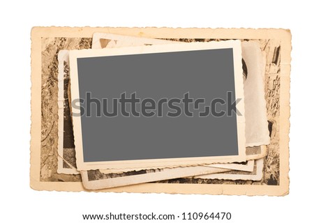 old pictures frame isolated on white
