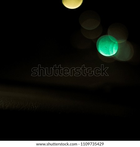 Night bokeh road lights