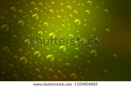 Dark Green vector background with bubbles. Modern abstract illustration with colorful water drops. Completely new template for your brand book.