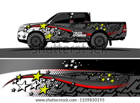 car decal design vector. abstract racing livery for vehicle vinyl wrap