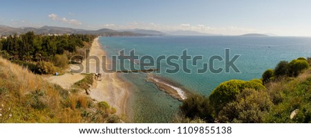 Views over Tolo Bay in Greece.