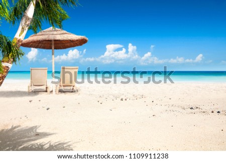 Summer photo of beach and free space for your decoration. 