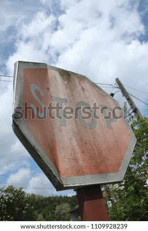 old stop sign