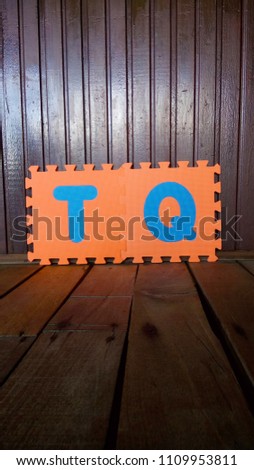 TQ(thank you) color text again wooden background
