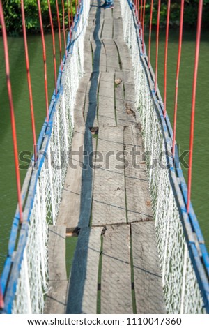 pedestrian suspension bridge
