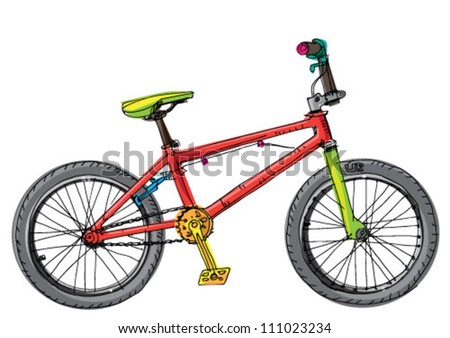 bmx bicycl - cartoon