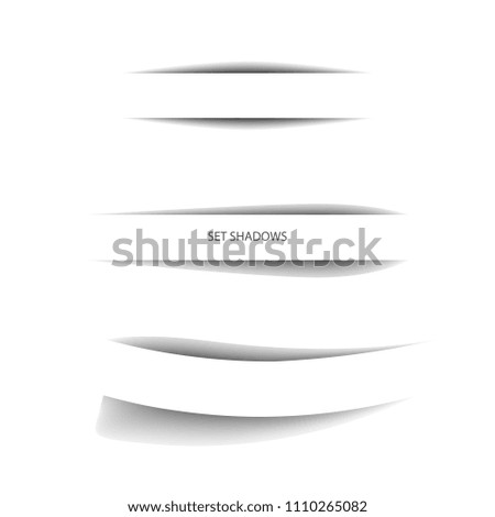 Vector set of shadows on white background