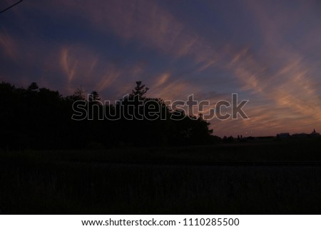 Sunset evening clouds 