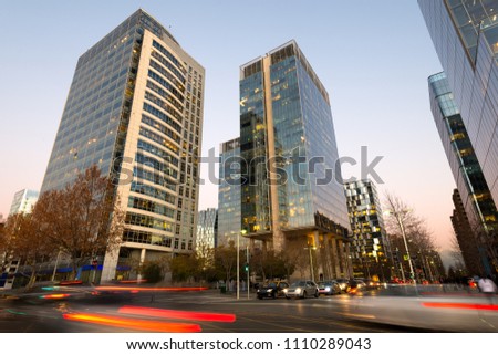 Office buildings at Nueva Las Condes business center, Las Condes, Santiago de Chile