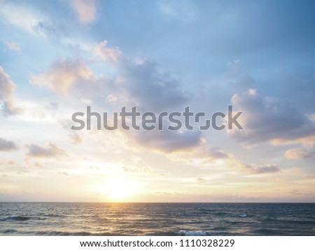 sea sunset, ocean sunrise, seascape Royalty-Free Stock Photo #1110328229