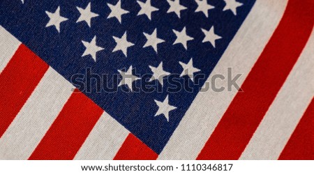 Stars and stripes background with woven flag