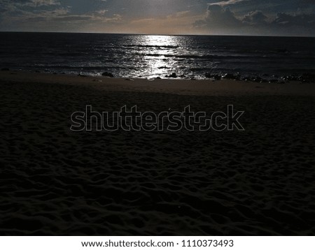 Calm sea wave with blue sky background