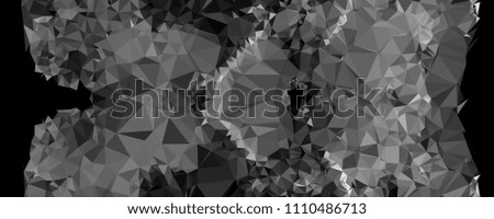 Low polygonal mosaic layout for horizontal banner, label, tag, flyer and abstract web background. Copy space. Vector clip art.