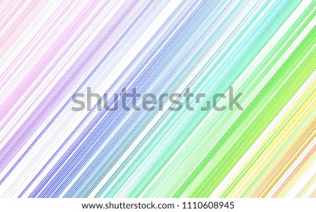 Light Multicolor, Rainbow vector cover with long lines. Modern geometrical abstract illustration with staves. The template can be used as a background.