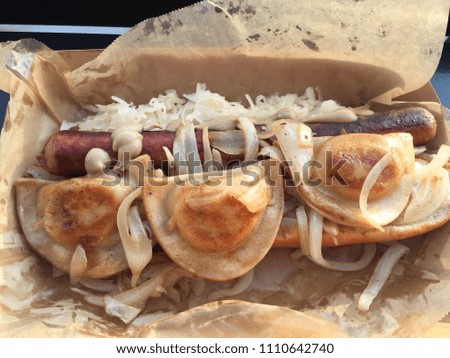 Hot dog at baseball park
