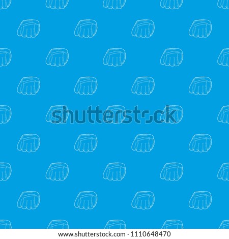 Baseball glove pattern vector seamless blue repeat for any use