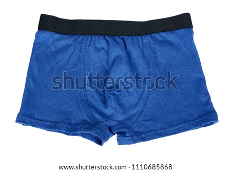 Underpants and clothing for kids isolated on white background. Royalty-Free Stock Photo #1110685868