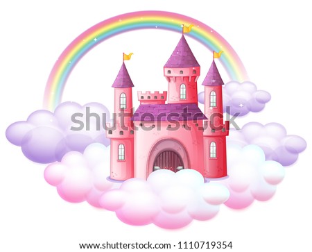 A Pink Fairy Tale Castle illustration