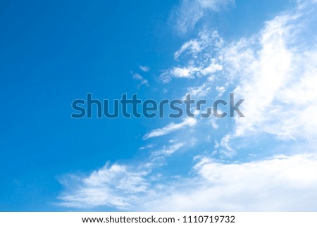 Blurry sky blue or ocean sky on summer and white cloud in daytime.