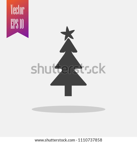 Christmas tree  icon vector