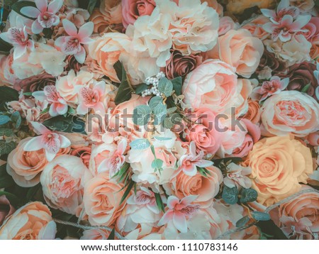 colorful flower wall background  
