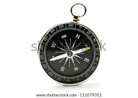 Compass on the white background