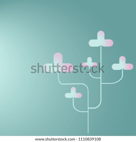 Family tree or flower logo vector illustration