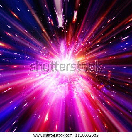 Vivid colorful background with starburst. Abstract radial lines fading into background. The elements of this image furnished by NASA.
