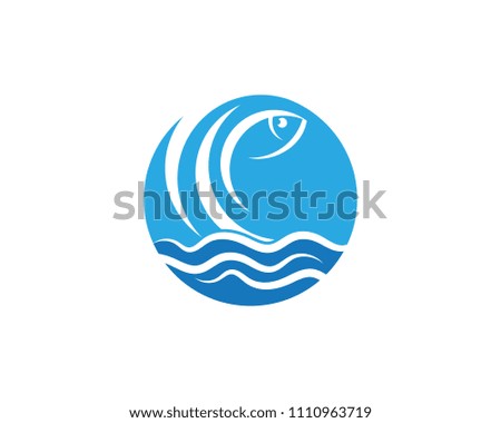 Fish logo template Creative vector icon symbol