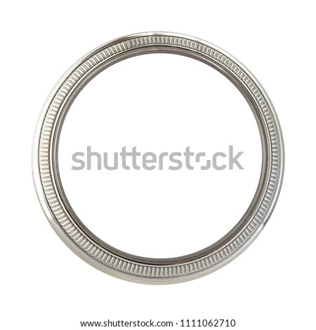 Metal silver round frame for paintings, mirrors or photos