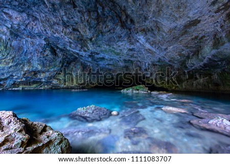 zeus cave, water temperature is 5 degrees centigrade in summer and winter