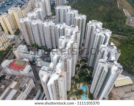 Aerial view in Ap Lei Chau, Hong Kong
