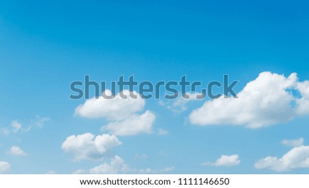 blue sky and White cloud nature