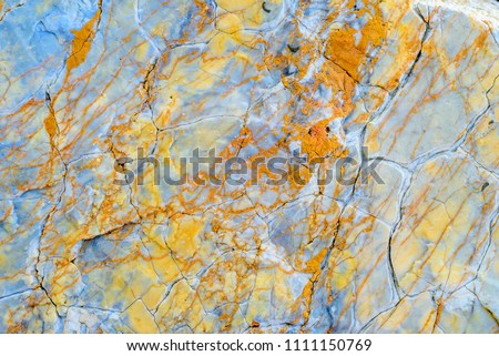 marble granite stone background, orange, yellow, blue color, pattern, background, texture
