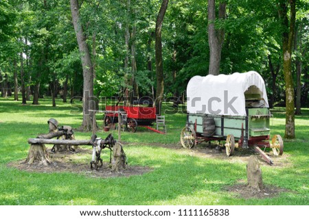 Photo of a display simulating pioneer life in the old days