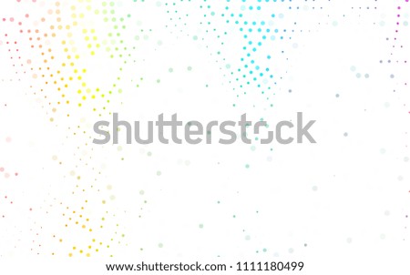 Light Multicolor, Rainbow vector  pattern with spheres. Abstract illustration with colored bubbles in nature style. Completely new template for your brand book.
