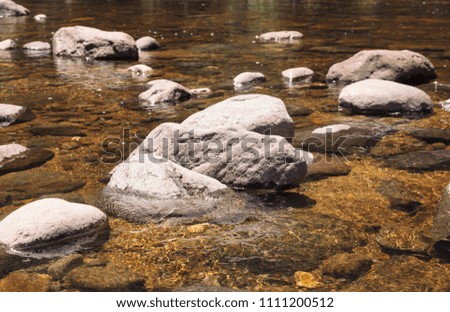 Close-up of rocks in Kauaeranga River in New Zealand