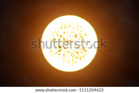 The sun. Red giant star. Solar system. Image in 5K resolution for desktop wallpaper. Elements of the image are furnished by NASA