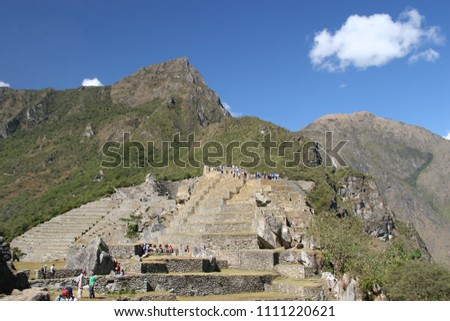 Facades, structures and architecture of Machu Picchu perú