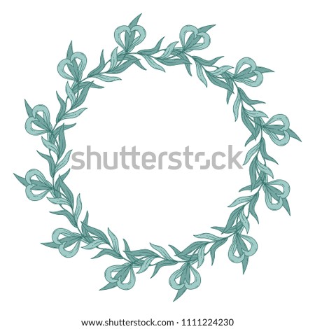 Flower wreath. Vector illustration.