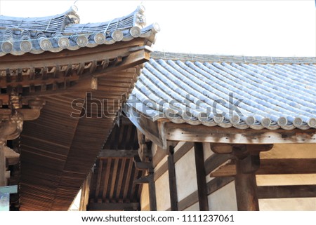 Tile roof on Japanese house