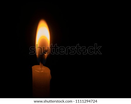 candle ligth in the dark