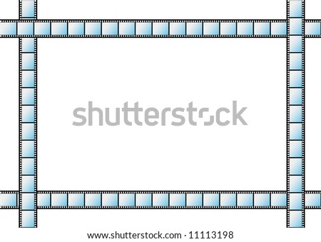 Blue film strips like frame