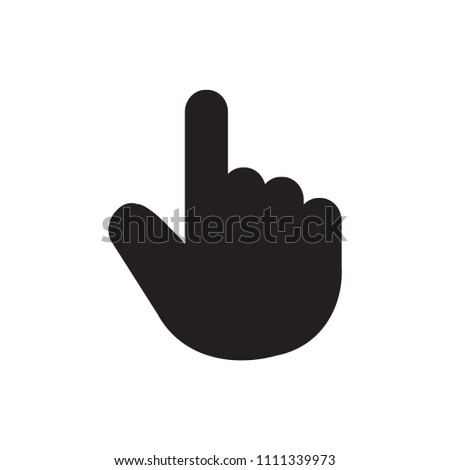 Finger icon flat vector template design trendy