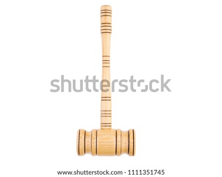 Judge's Gavel on a white background.