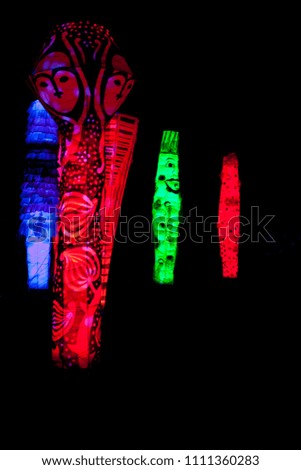 lights color night pink red green blue statue illumination pretty smoke fireworks display painted background australia