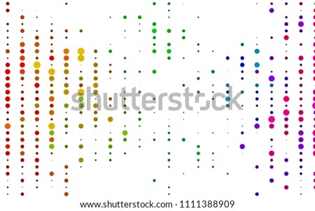 Light Multicolor, Rainbow vector  background with dots. Beautiful colored illustration with blurred circles in nature style. New design for ad, poster, banner of your website.