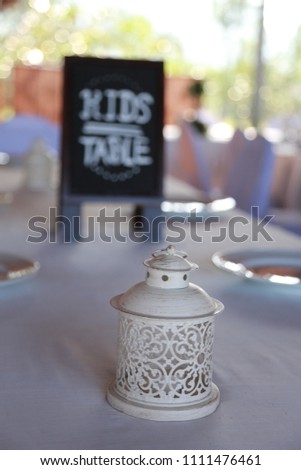 Kids table at a wedding.